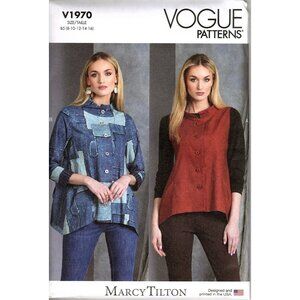 Vogue V1970 Misses 8 to 16 Marcy Tilton Vest and Jacket Uncut Sewing Pattern